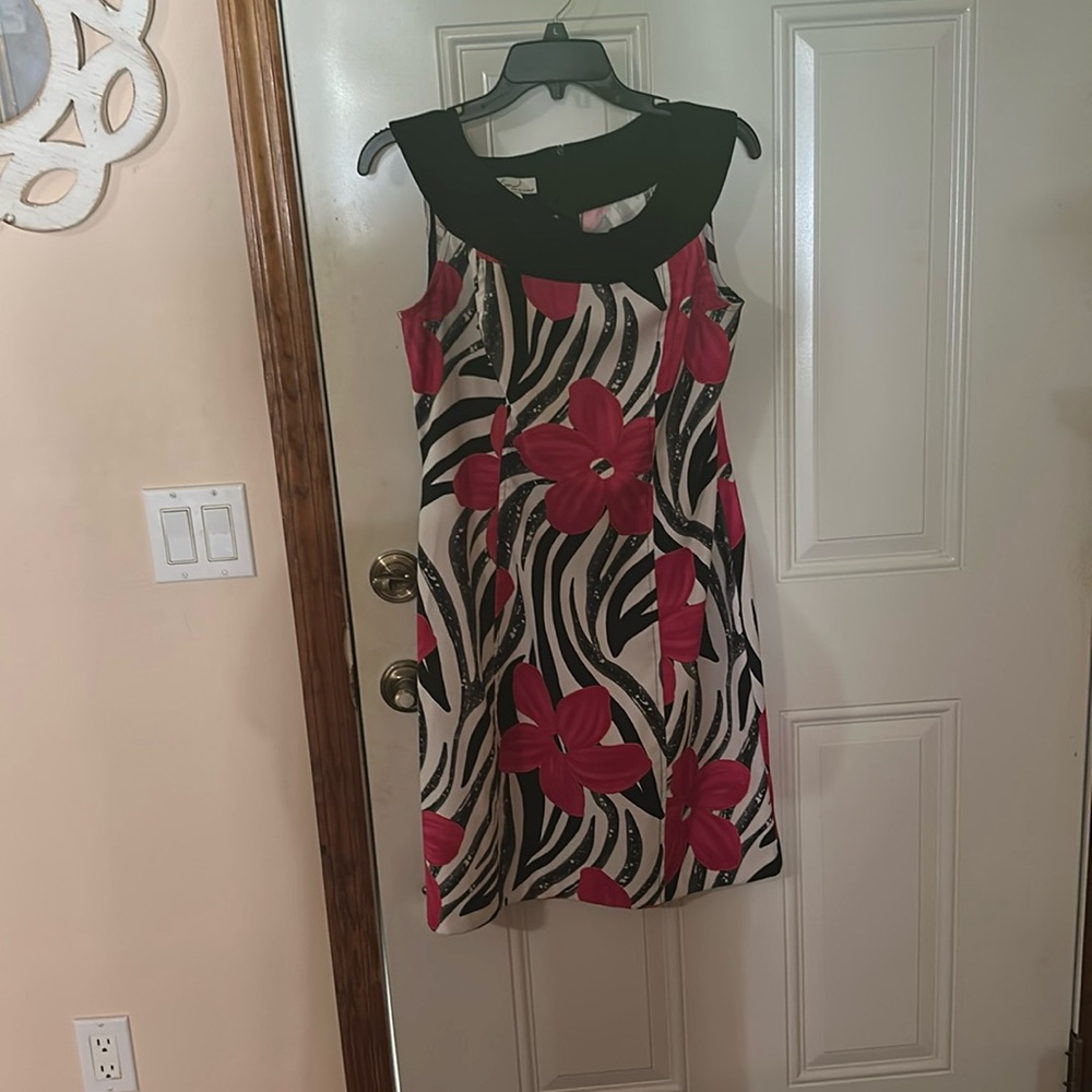 Kim Rogers Black and Pink Floral Dress